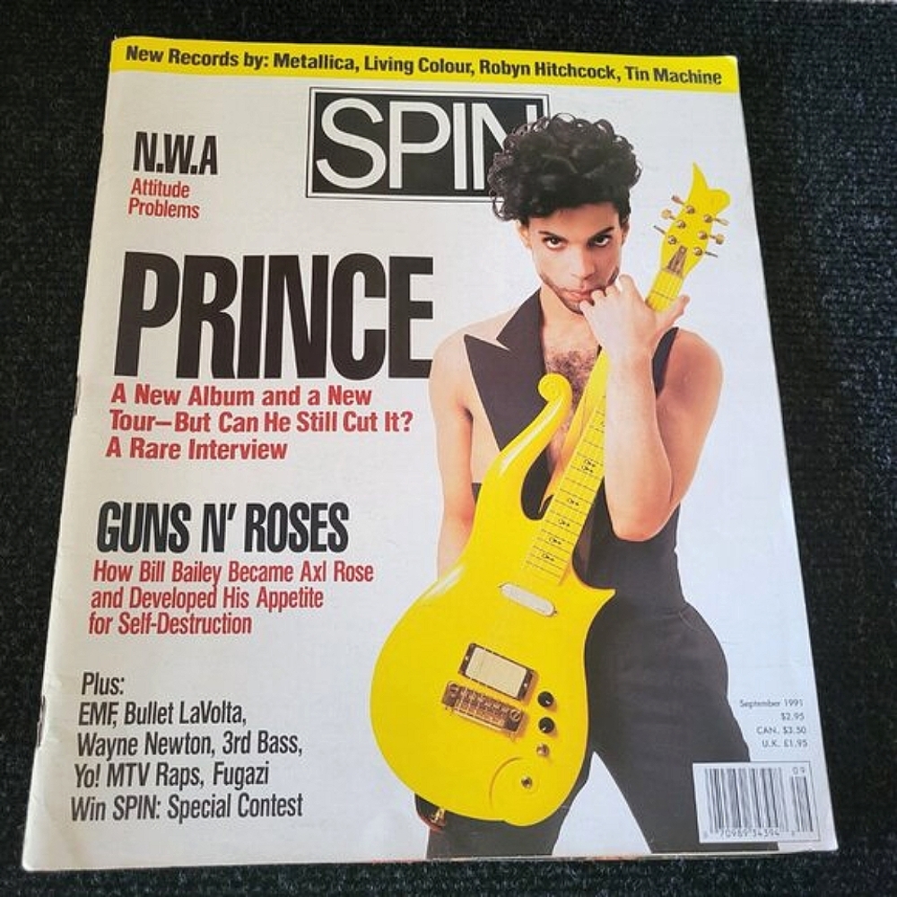 SPIN MAGAZINE Prince September 1991 Guns N' Roses Axl Rose N.W.A. Fugazi